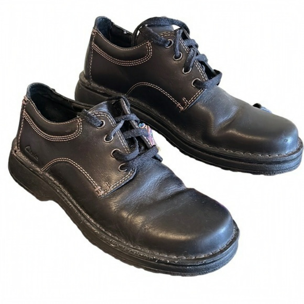 Clark’s‎ men’s black tie up shoes leather upper 7